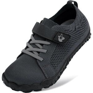 👑Boys Dark Gray Lightweight Hiking Sneakers Anti-Slip Comfortable Sport Shoes